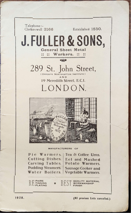 Fullers 1928 catalogue